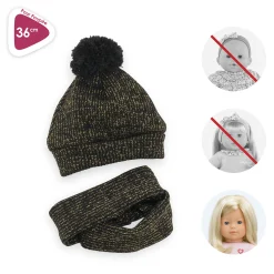 Bonnet et Snood Couture pour poupée ma Corolle