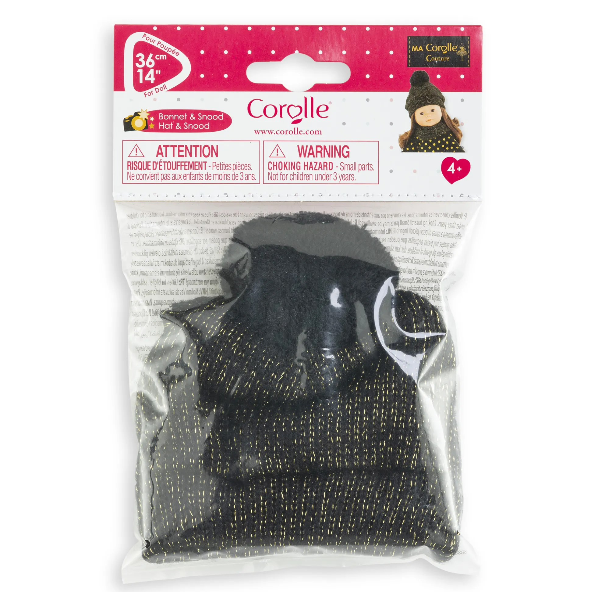 Bonnet et Snood Couture pour poupée ma Corolle