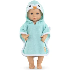 Cape de Bain Pingouin pour poupon 36 cm