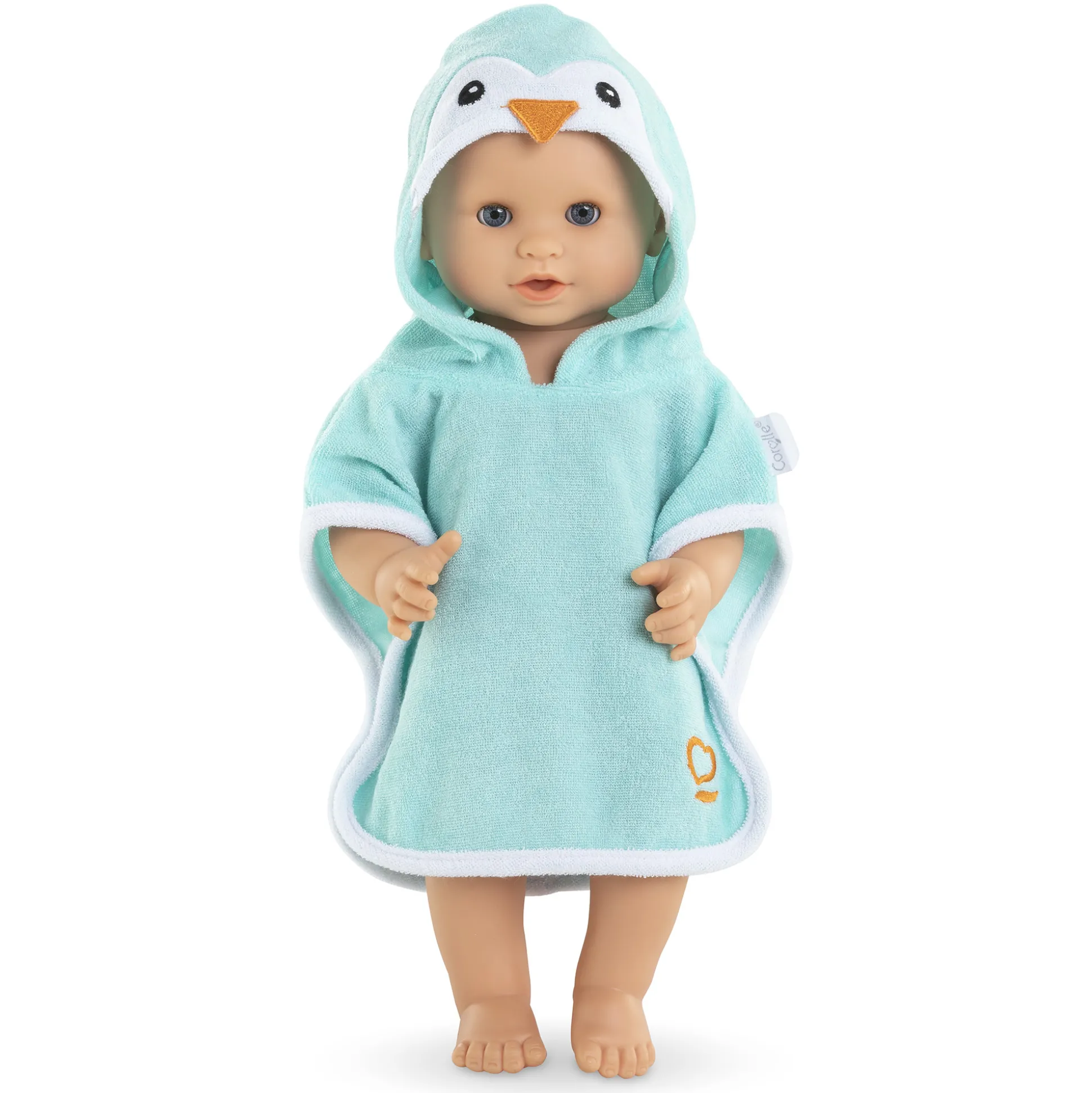 Cape de Bain Pingouin pour poupon 36 cm