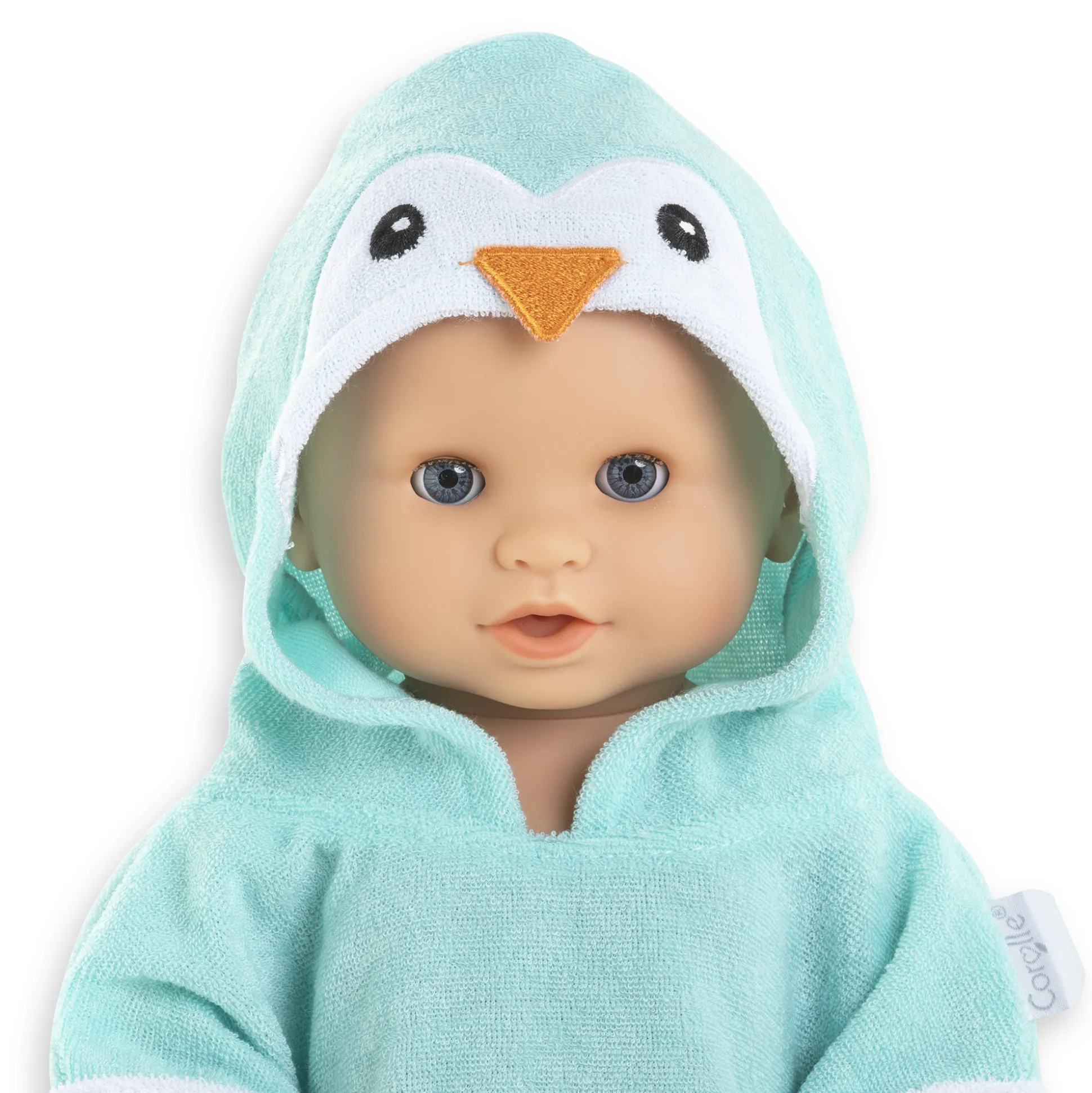 Cape de Bain Pingouin pour poupon 36 cm