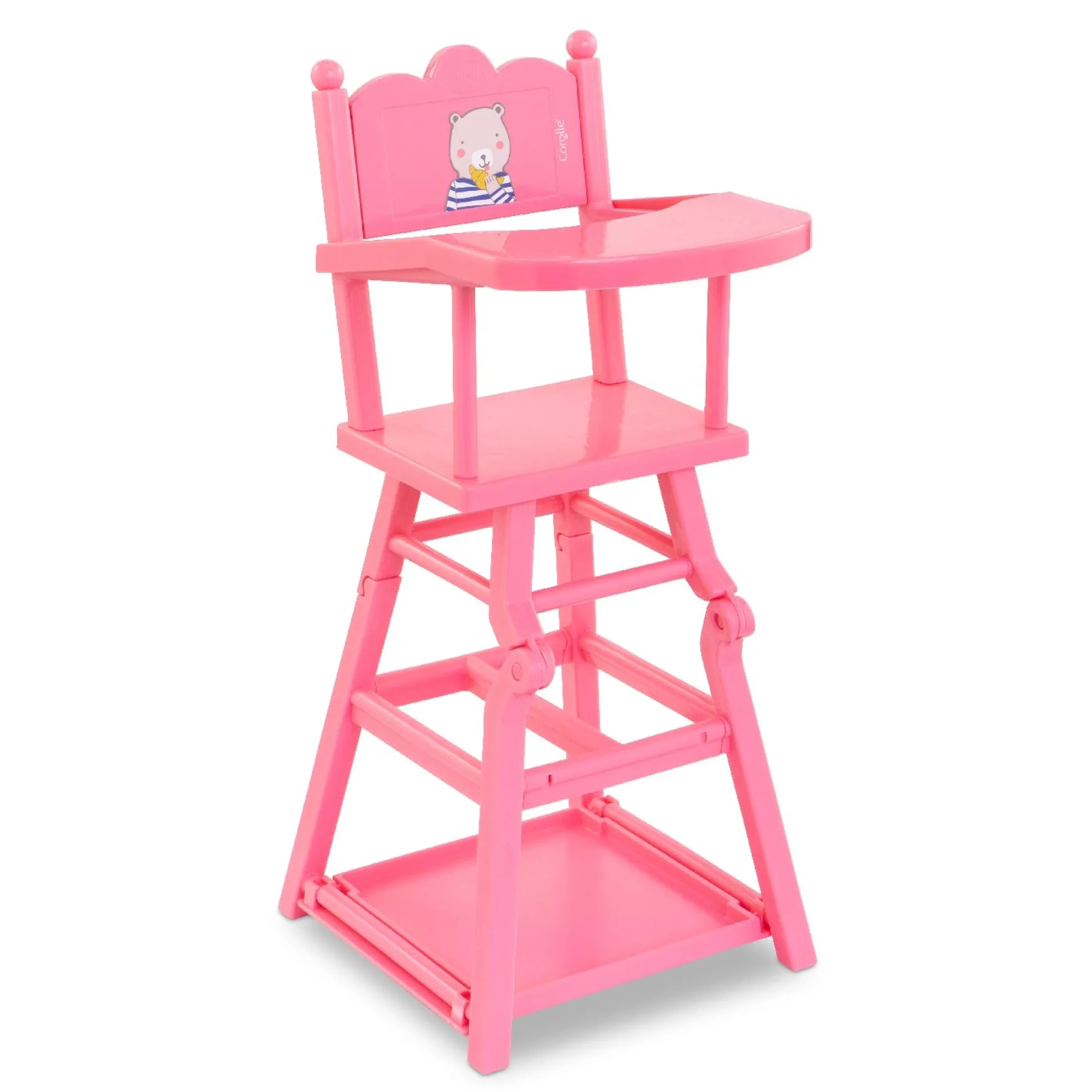 Chaise Haute Rose pour poupon 36 et 42 cm