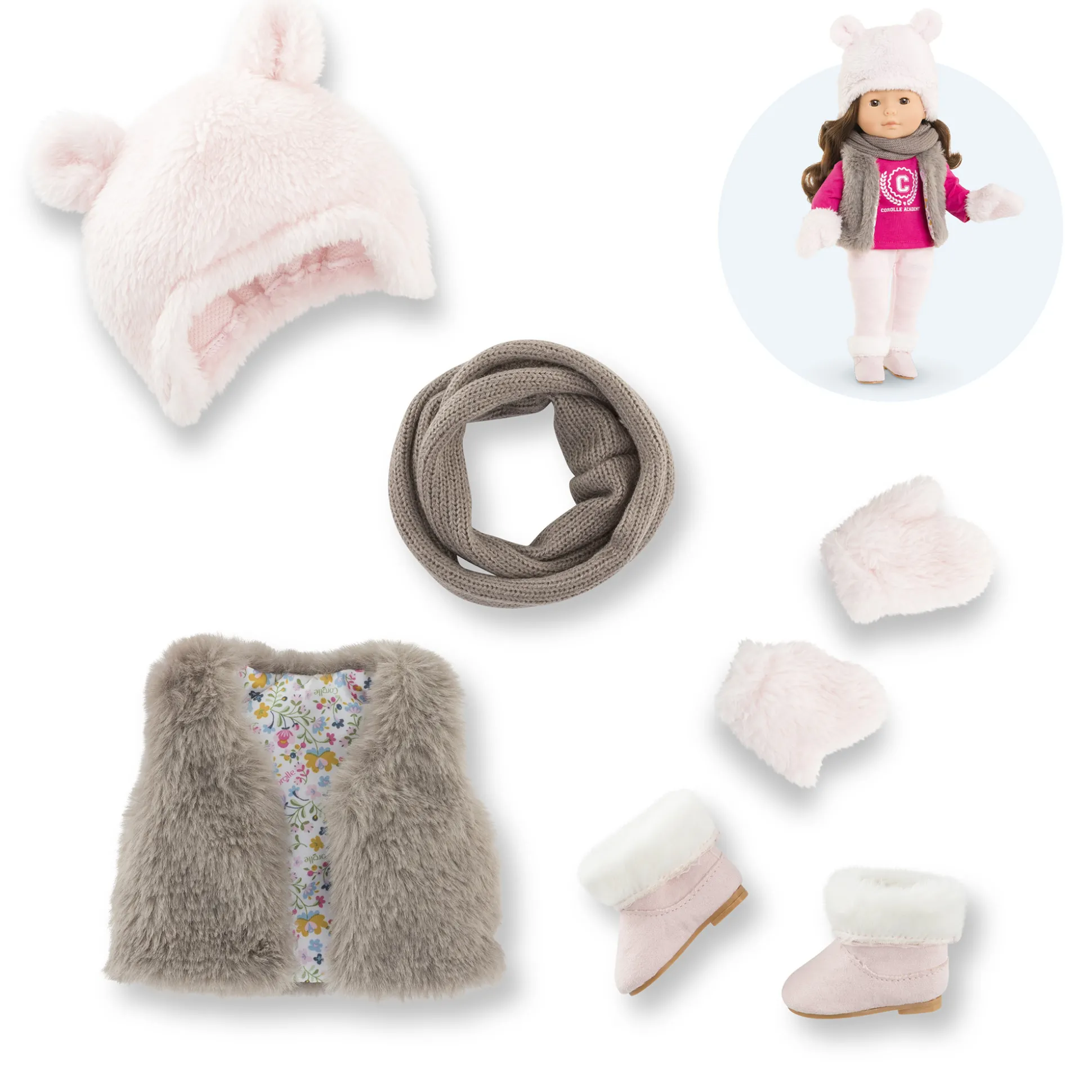 Coffret Hiver et Accessoires pour poupée ma Corolle