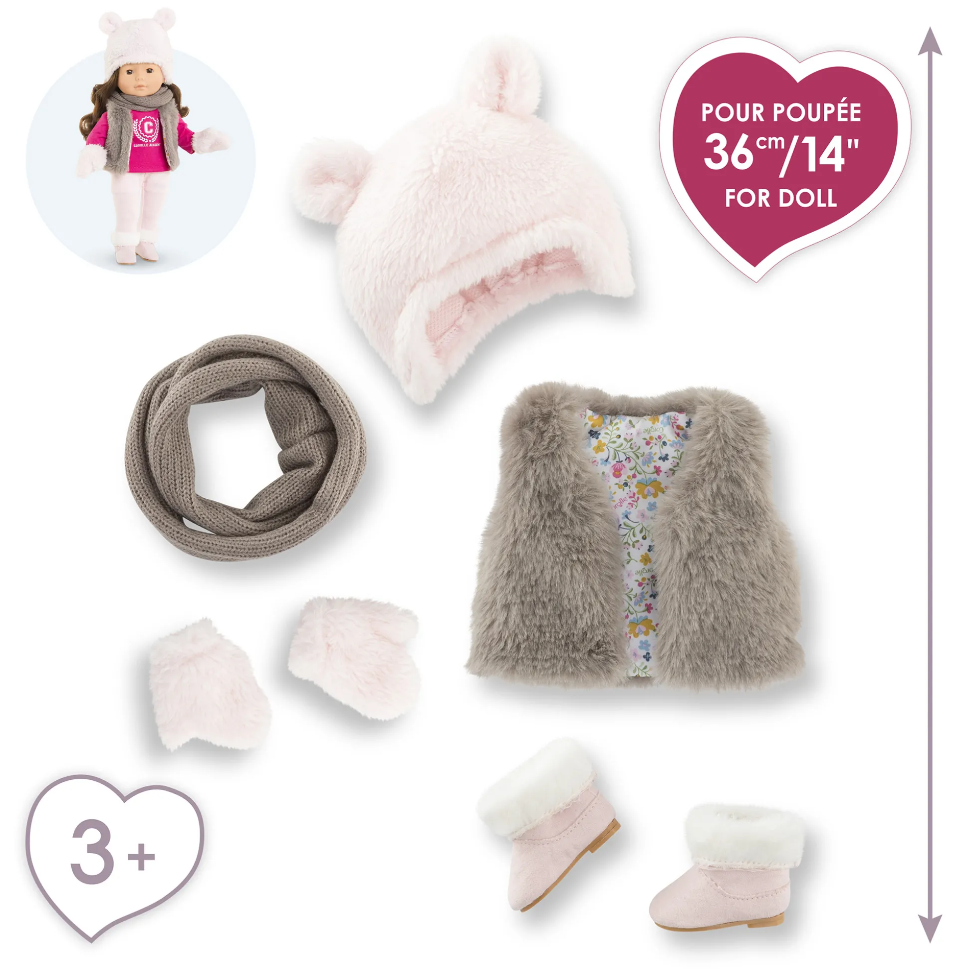 Coffret Hiver et Accessoires pour poupée ma Corolle