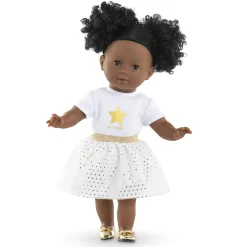 Ensemble Jupe & T Shirt Ivoire et Or pour poupée ma Corolle