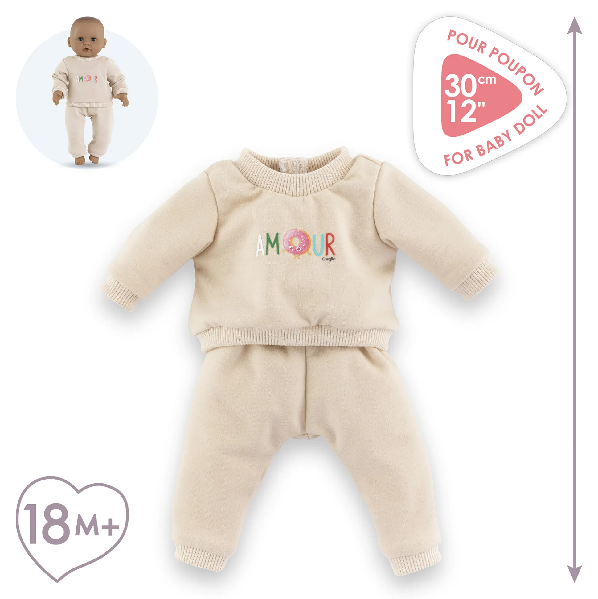 Jogging Beige pour poupon 30 cm