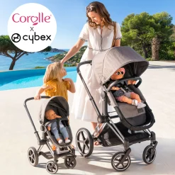 Landau 3 en 1 Cybex Priam Gris pour poupons 36 / 42 / 52 cm