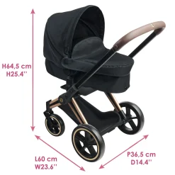 Landau 3 en 1 Cybex Priam Noir pour poupon 36 / 42 / 52 cm
