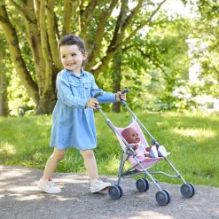 Lila Chérie se balade en Poussette Canne Rose
