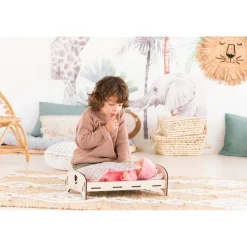 Lit en Bois pour poupon 30 et 36 cm