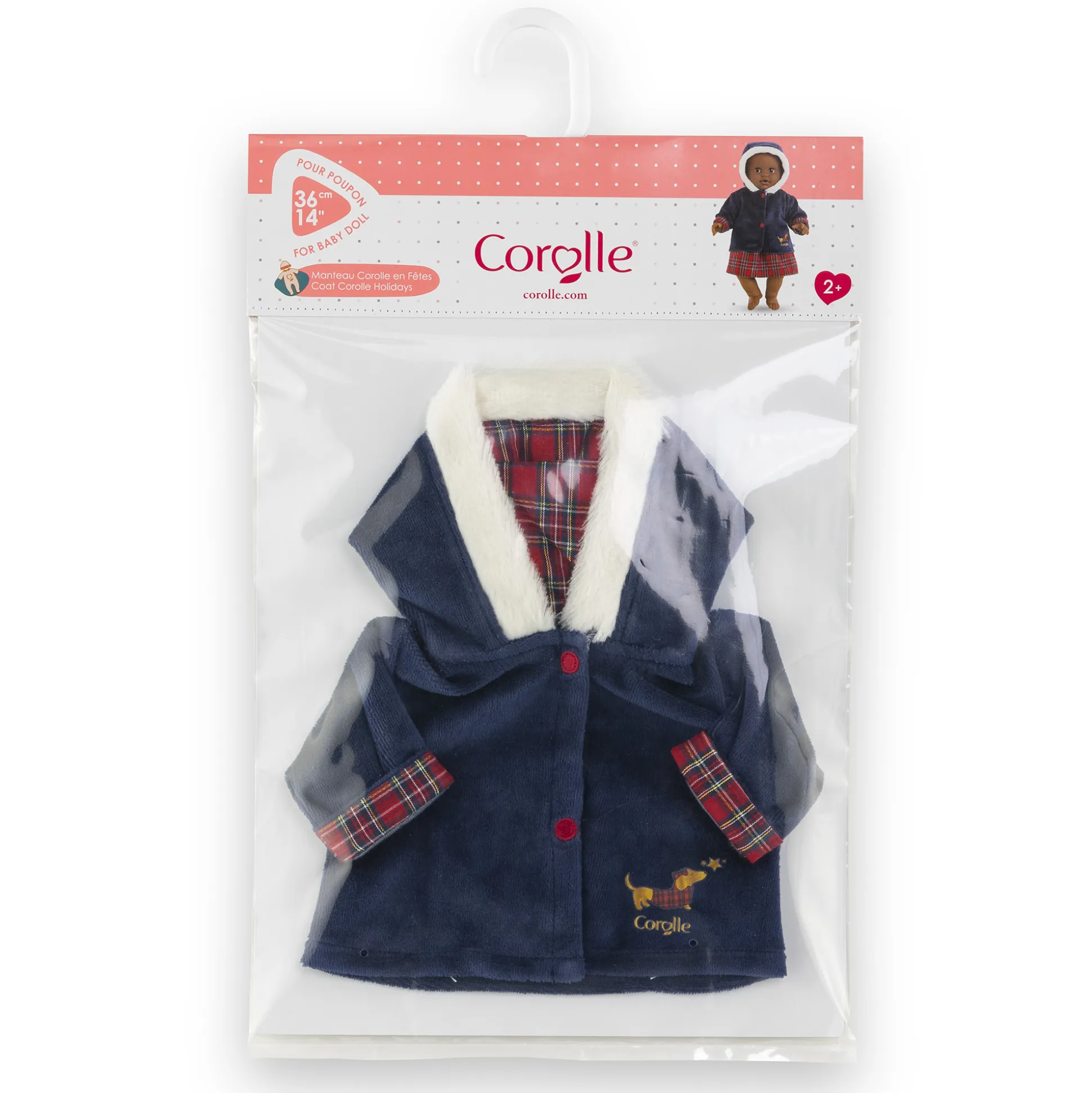 Manteau Corolle en Fêtes pour poupon 36 cm