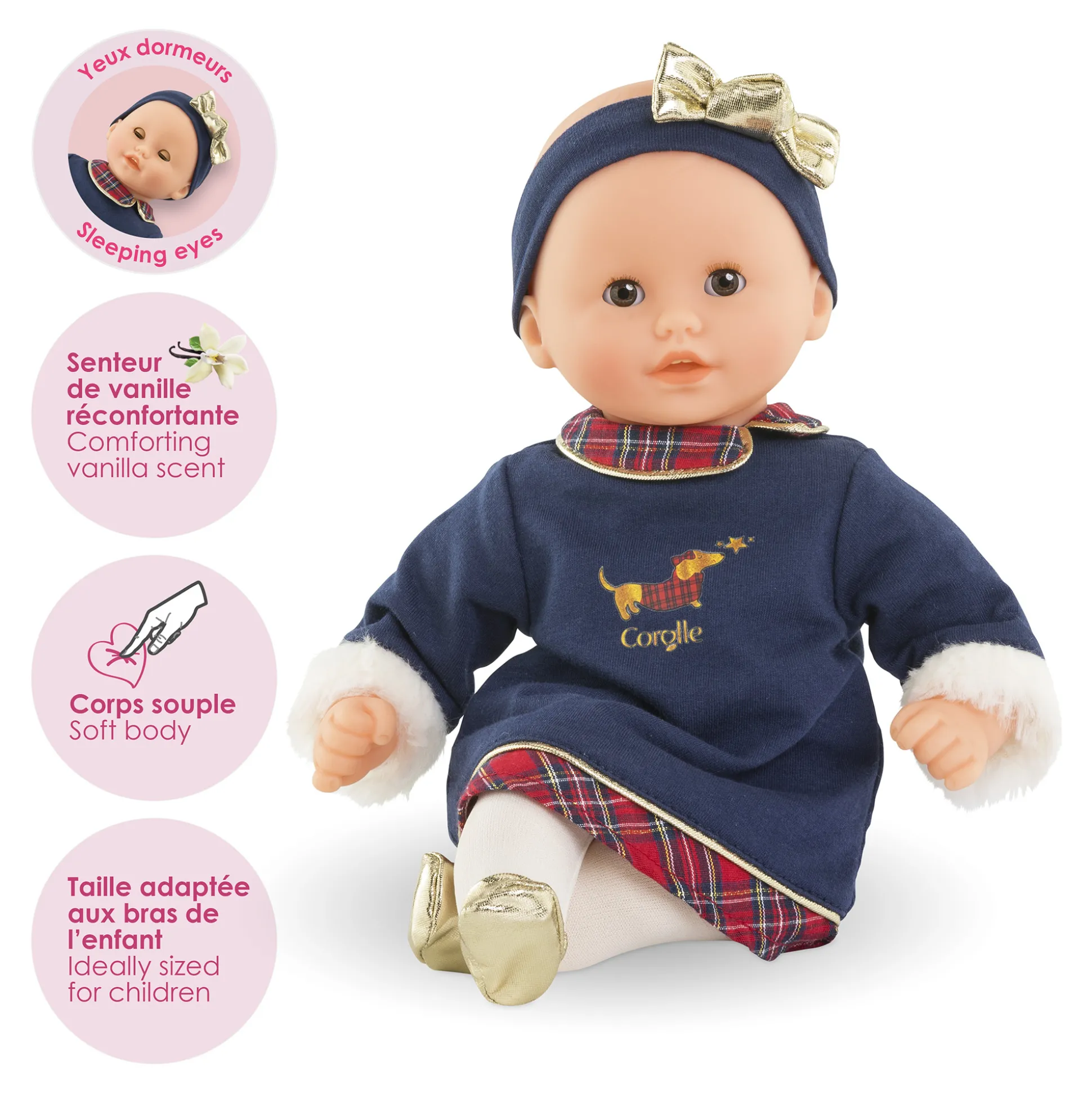 Mon Bébé Calin Margaux et Manteau Corolle en Fêtes