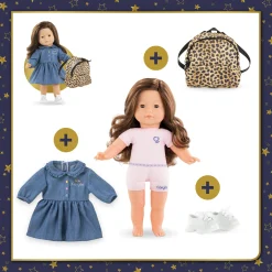 Pénélope en Robe Denim et Baskets