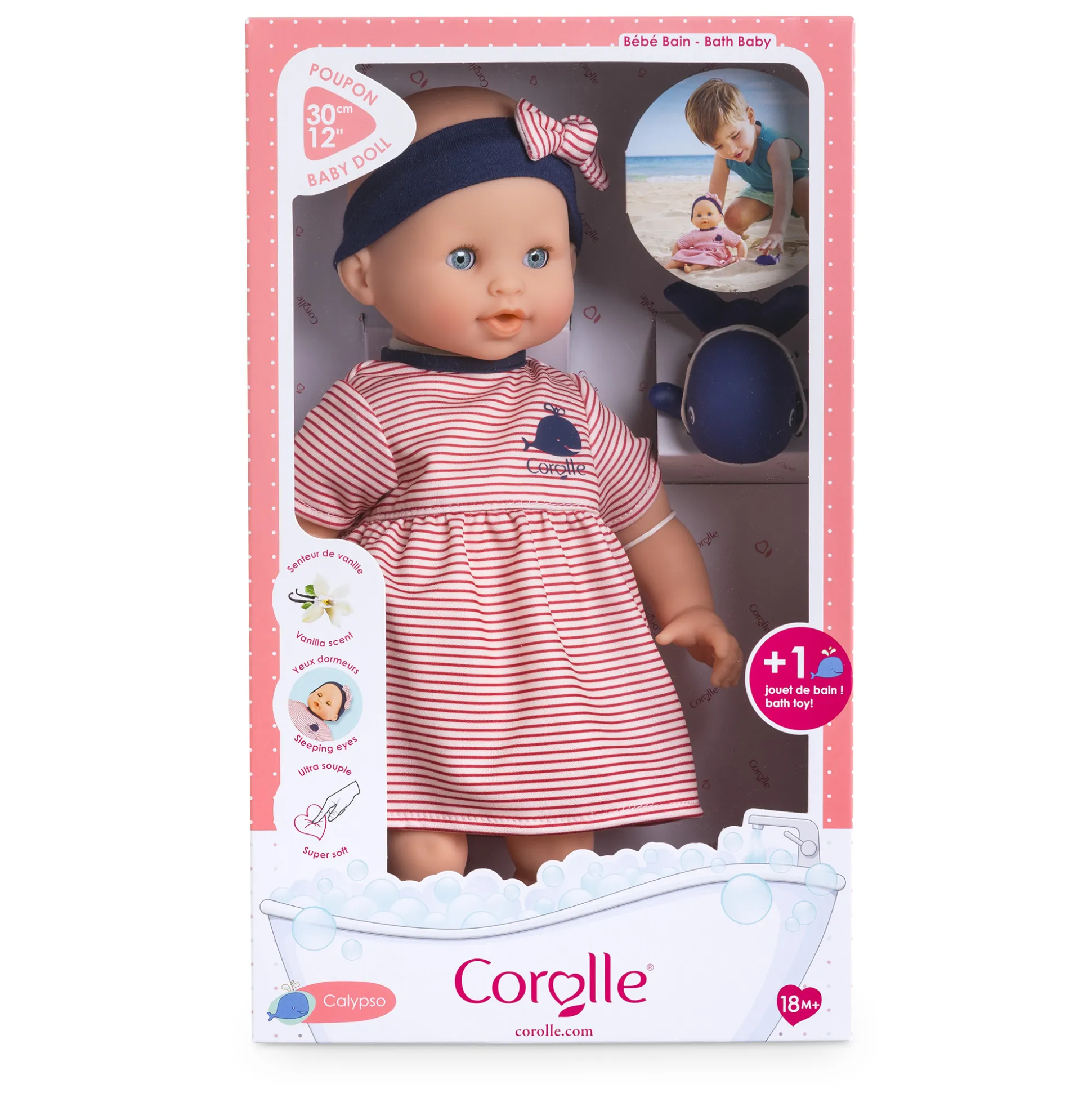 Poupon Bébé Bain Calypso - Baleine