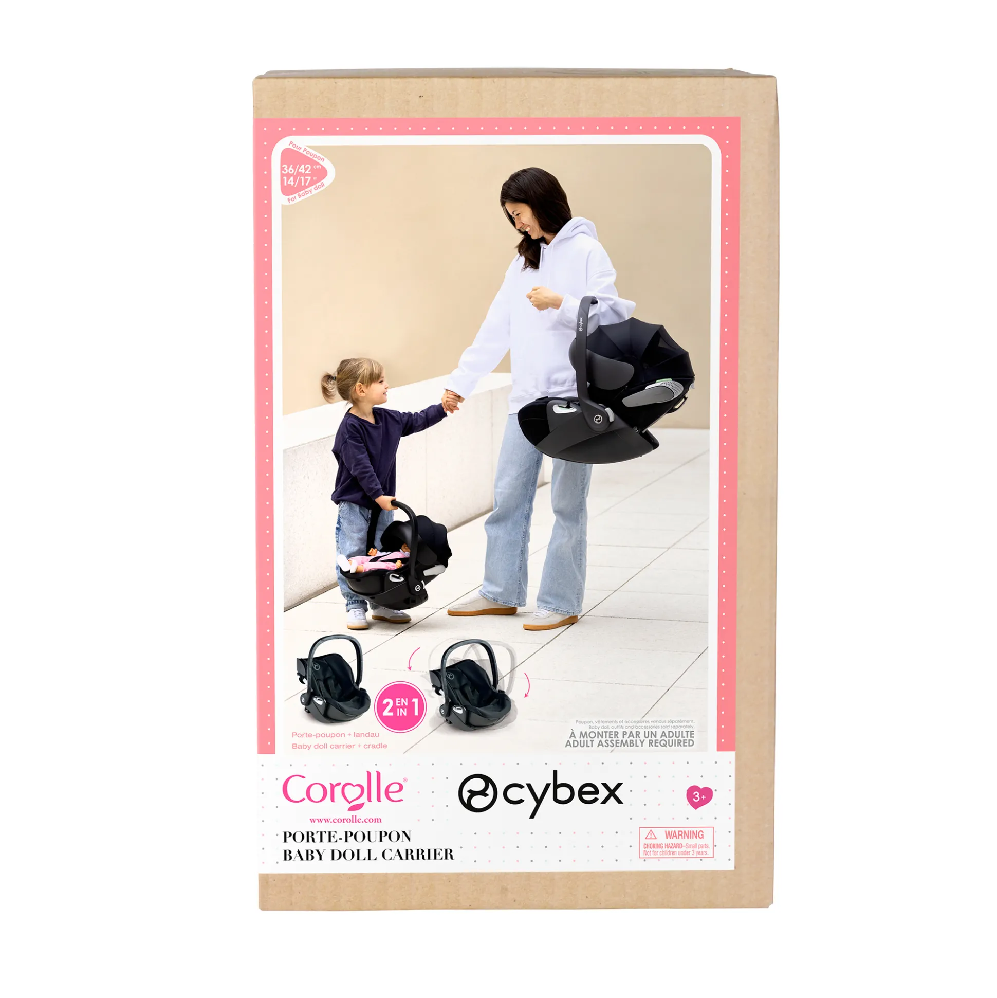 Poupon Rose et Porte-Poupon Cybex Noir