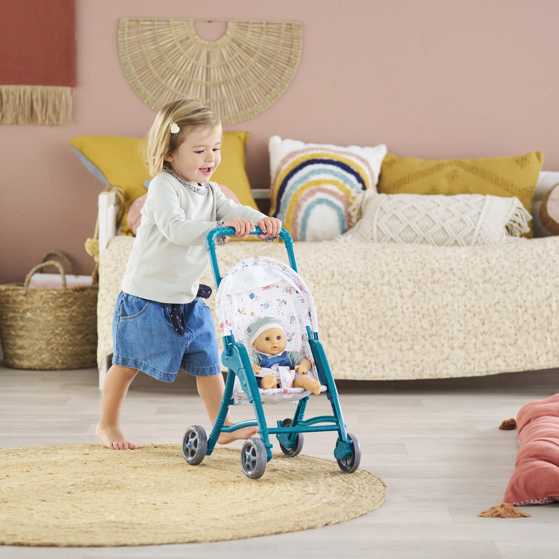 Poussette Oursons pour poupon 30 cm
