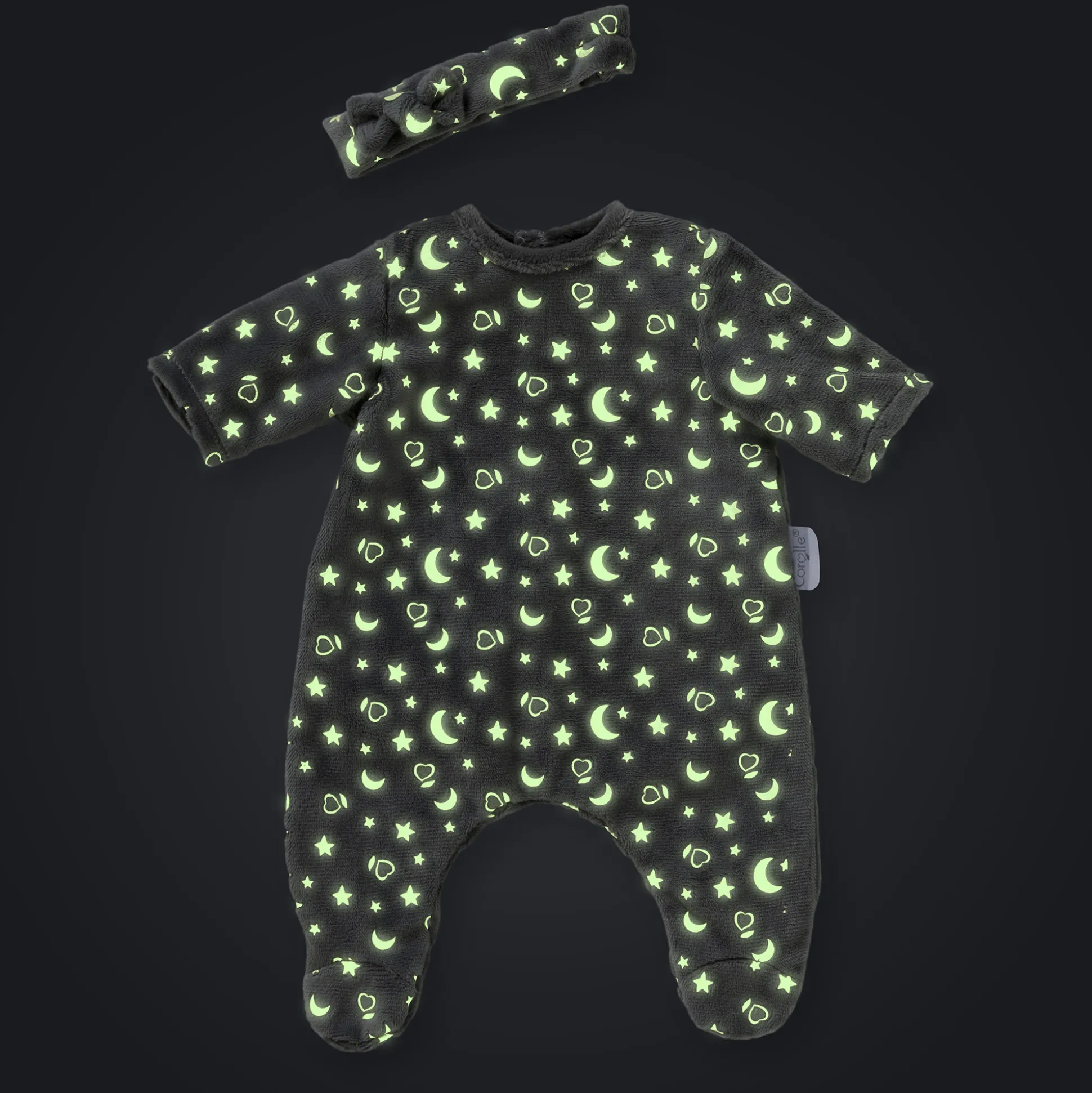 Pyjama Brille dans la Nuit & Bandeau pour poupon 30 cm