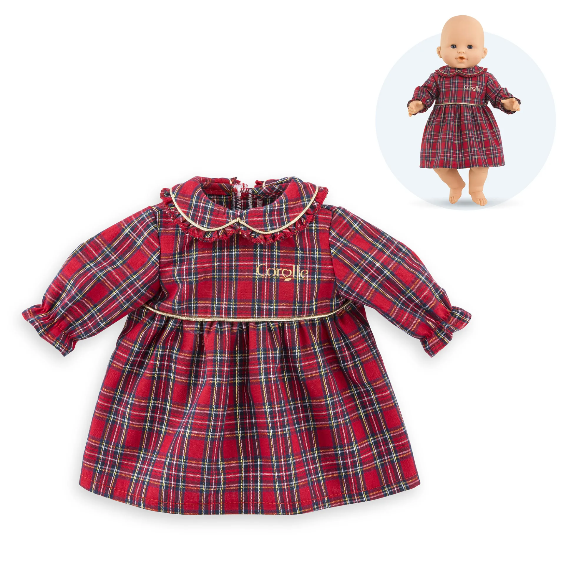 Robe Corolle en Fêtes pour poupon 36 cm
