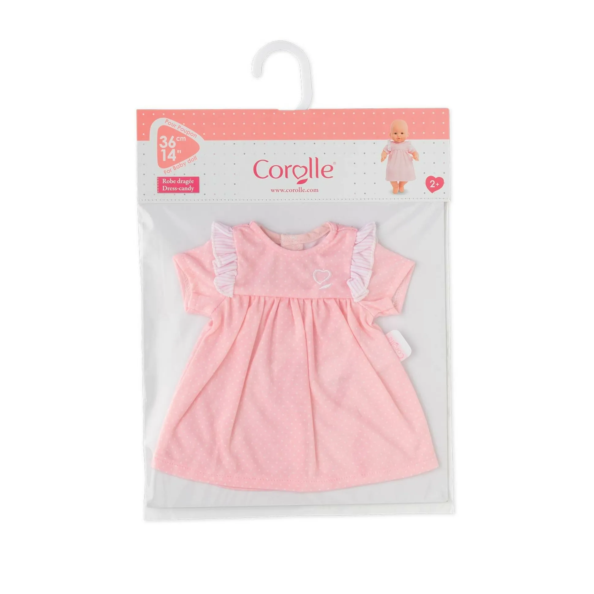 Robe Dragée pour poupon 36 cm