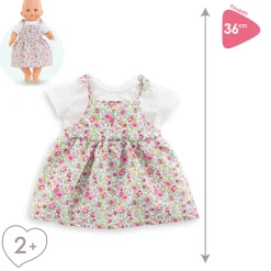 Robe Jardin en Fleurs pour poupon 36cm