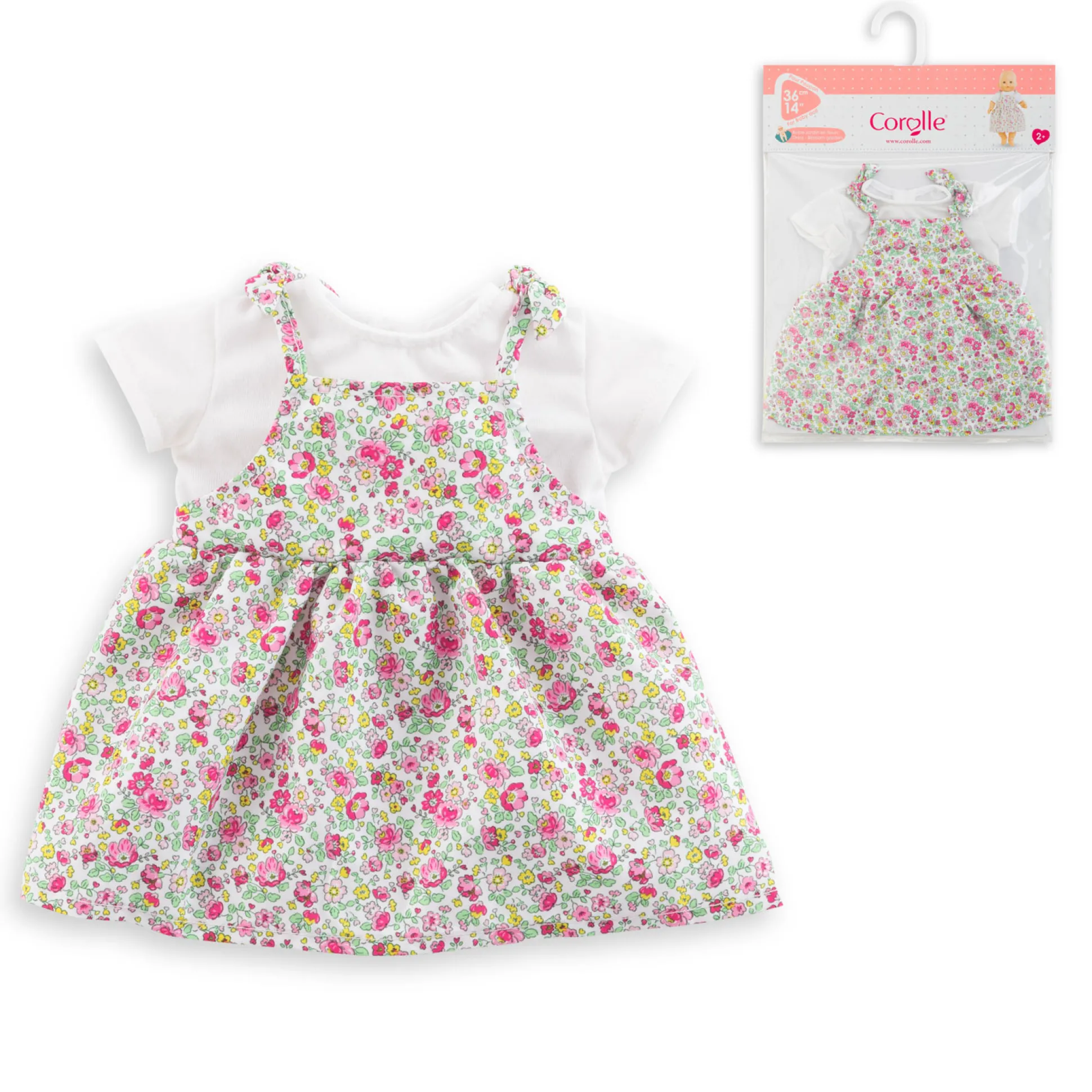 Robe Jardin en Fleurs pour poupon 36cm