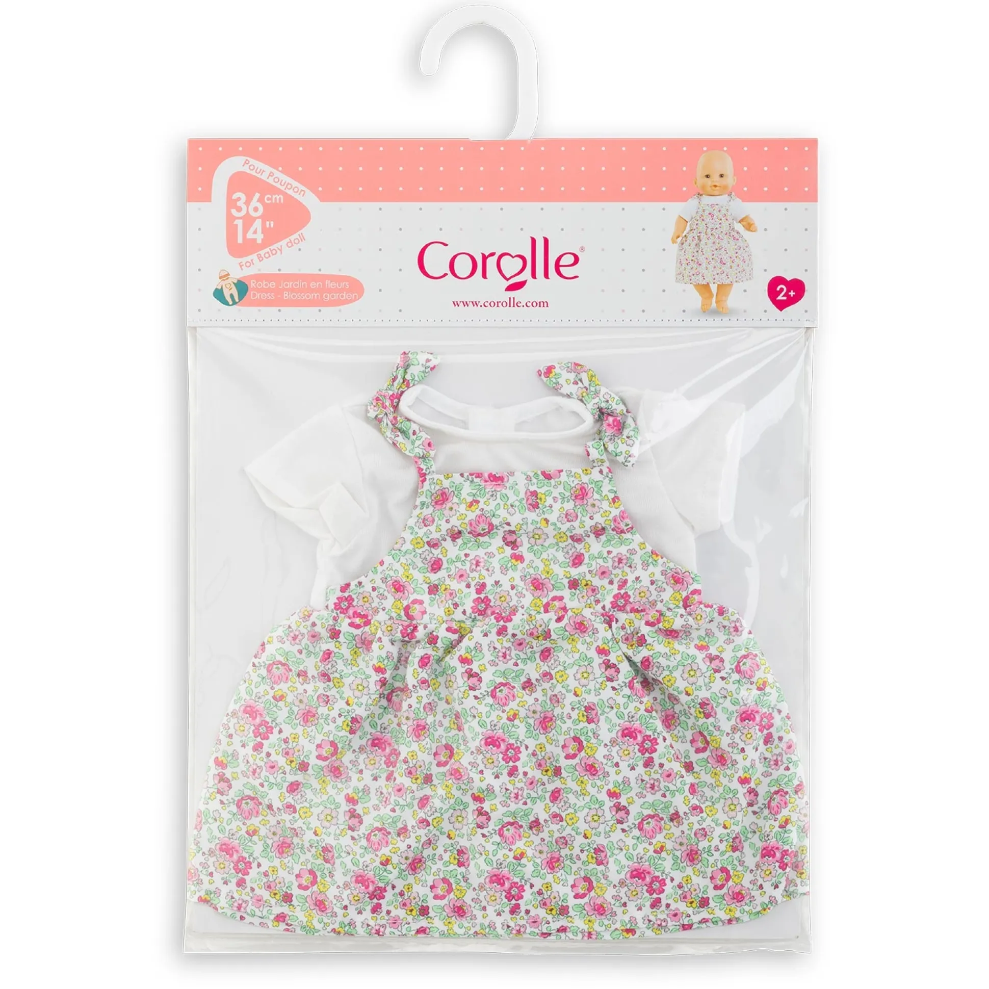 Robe Jardin en Fleurs pour poupon 36cm